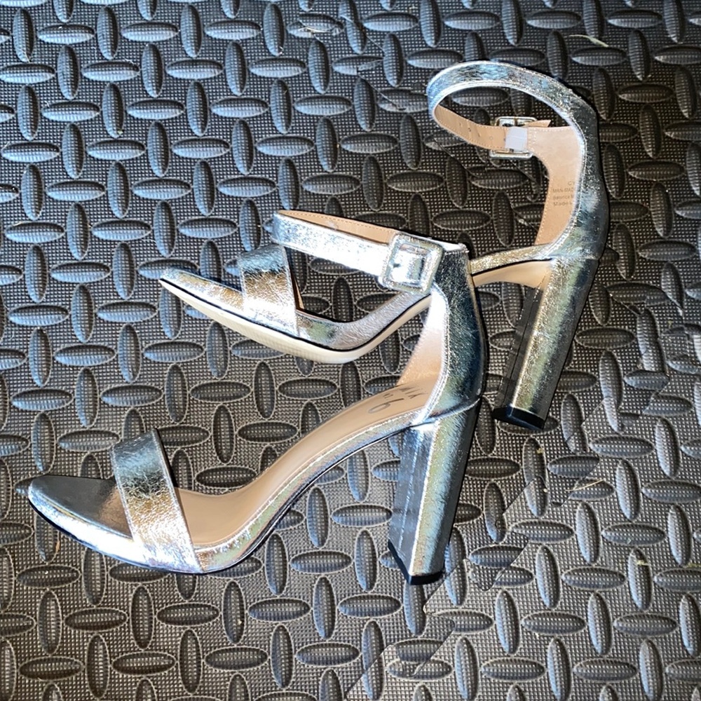 Silver Single Strap Heels ✨